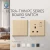 Import UK Standard Ultral-Thin Blue Panel 1gang+2USB Wtih 3pin Switch and Socket ISO CE IEC Wall Switch from China
