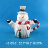 Unique snowman shaped ceramic christmas napkin rings