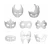 Import Unpainted Plain Half Face DIY White Paper Masquerade Masks for Kids Adult Christmas Mardi Gras from China
