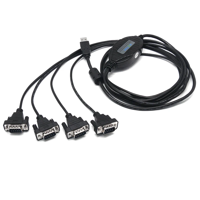 USB 2.0 TO 4-port RS-232 Serial converter RS232 DB9 Serial Converter Adapter Cable with FTDI chipset