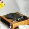 Vinyl Record Player Wireless Turntable with Built-in Speakers and USB Belt-Driven Vintage Phonograph Record Player