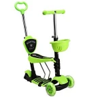 Wellshow Sport Multi-Use Kids Kick Scooter with Flashing Wheel, 4 Wheel Footed Baby Scooter Push Bike