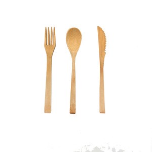 Western Customized Logo Style Bamboo Fiber Bamboo spoon fork knife Set