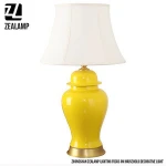 White Crackled Ceramic Table Lamp Antique Brass Table Lamp Base Bedroom Light