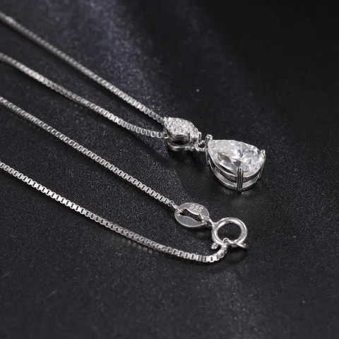 Buy White Gold Def Color Pear Shape 7x10mm Teardrop Moissanite ...