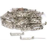 White Safety Pin Bar w/ Adhesive ID Badge Crafts