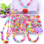Wholesale Accessory Set Children Creative 24 Grid Girl Jewelry Making  Educational Toys Children Gift DIY Handmade Beaded Toy