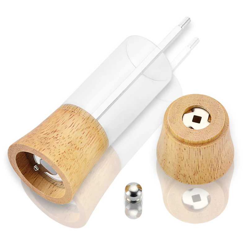 Wholesale acrylic wood  High Quality  Wood Salt And Pepper Grinder Manual Pepper Mills