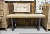 Wholesale Best Price Handmade Furniture Rustic Hall Table Reclaimed Wood Side Console Table With Metal Legs