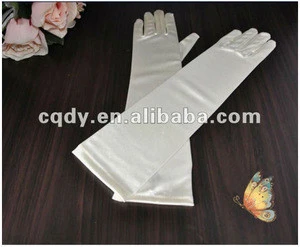 Wholesale Cheap Ivory Satin Wedding Long Bride Gloves Bridal Wedding Gloves