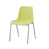 Wholesale Cheap Plastic stackable dining chair with stainless steel metal frame legs