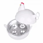 Wholesale Chicken Shape Microwave Oven Boiler Steamer Gadgets Cook Soft and Hard Boiled Egg Microwave Egg Cooker For 4 Eggs