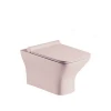Wholesale factory direct bathroom pink ceramic wall hung toilet for sale