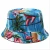 Wholesale fashion design custom tie dye printing colorful rainbow bucket hat