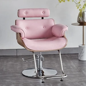 Wholesale hair salon chairs pink barber chair professional barber chair booster barber shop chair for sale