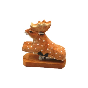 Wholesale Handmade Woodlike Cartoon Mini Animal Shape Stapler ,Cute Resin Animal Figurine School Stapler for Stationery