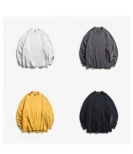 Wholesale heavyweight personalized thick pull over printed crew neck sweatshirt custom embroidery sweater
