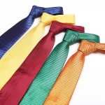 Wholesale high quality cheap jacquard casual unisex monochrome twill silk neck ties