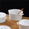 Wholesale high quality custom size porcelain cookware ceramic cooking pot set for home kitchen