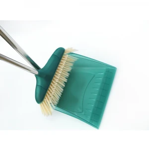 Wholesale Household Cleaning Transparent Environmental Protection Plastic Dustpan Long Handle Soft Hair Broom and Dustpan