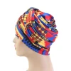 Wholesale Ladies Hair Bonnet Hijab Headscarf Hat African Ankara Pattern Head Wrap Female Long Tube Hair Wrap Turban Hat TB-139B