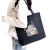 Import Wholesale Top Quality Black Big Canvas Tote Bag with custom printed logo canvas bag shopping tote bag from China
