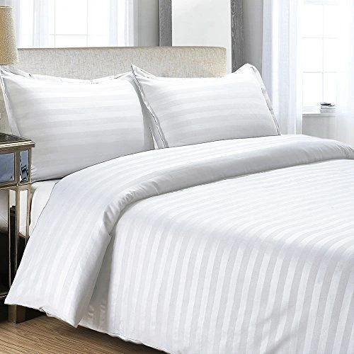 Wholesale twin size hotel Plain white 100 cotton bed duvet covers set 4 pieces