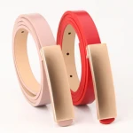 WholesalePopular Fashion Ladies Alloy Plate Buckle Pu Leather Belt Women Simplicity Belt