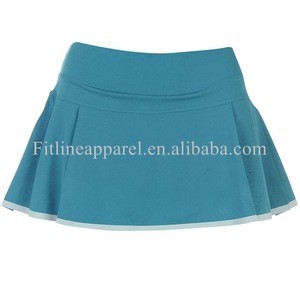 Wide elastic waistband girls pleated school skirt with inner shorts,dry fit tennis skirt a shape
