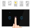 Wireless Smart Touch Wall Control Light Switch With 3 Gang ON/OFF Touch Panel us  Standard Home Automation