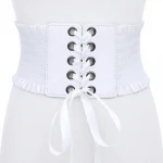 Womans lace  wide dress waist belt  band elastic adjustable  waistband