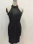 Import Women Mesh Insert Pencil Dresses Sleeveless Rivet Decorated Lady Midi Dresses Halter Club Dresses OSM-XM6017 from China