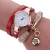 Import Women Watches Fashion Casual Bracelet Watch Women Leather Rhinestone Analog Quartz Watch from China