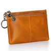 Womens Genuine Leather Triple Zipper Small genuine leather zipper coin purse