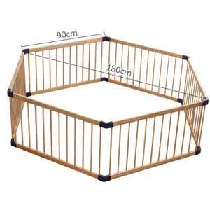 Wooden Baby Furniture Game Playpen Solid Wood Rail Fence Baby Guard Pale