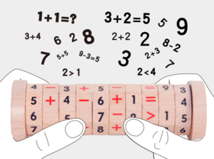 Wooden children&#39;s mathematics hybrid computer pupil addition-subtraction training intelligence development wooden toys