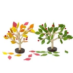 Wooden Simulation Spelling Inserting Leaves Building Blocks Decorations Snowflakes Multicolor Baby educational children's toys