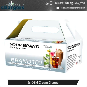 Worldwide Selling OEM Supply Type 100 Pack of Cream Whipper Chargers