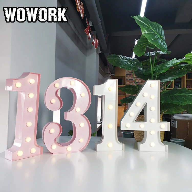 WOWORK LED strings marquee letters wall hanging for festival party rental