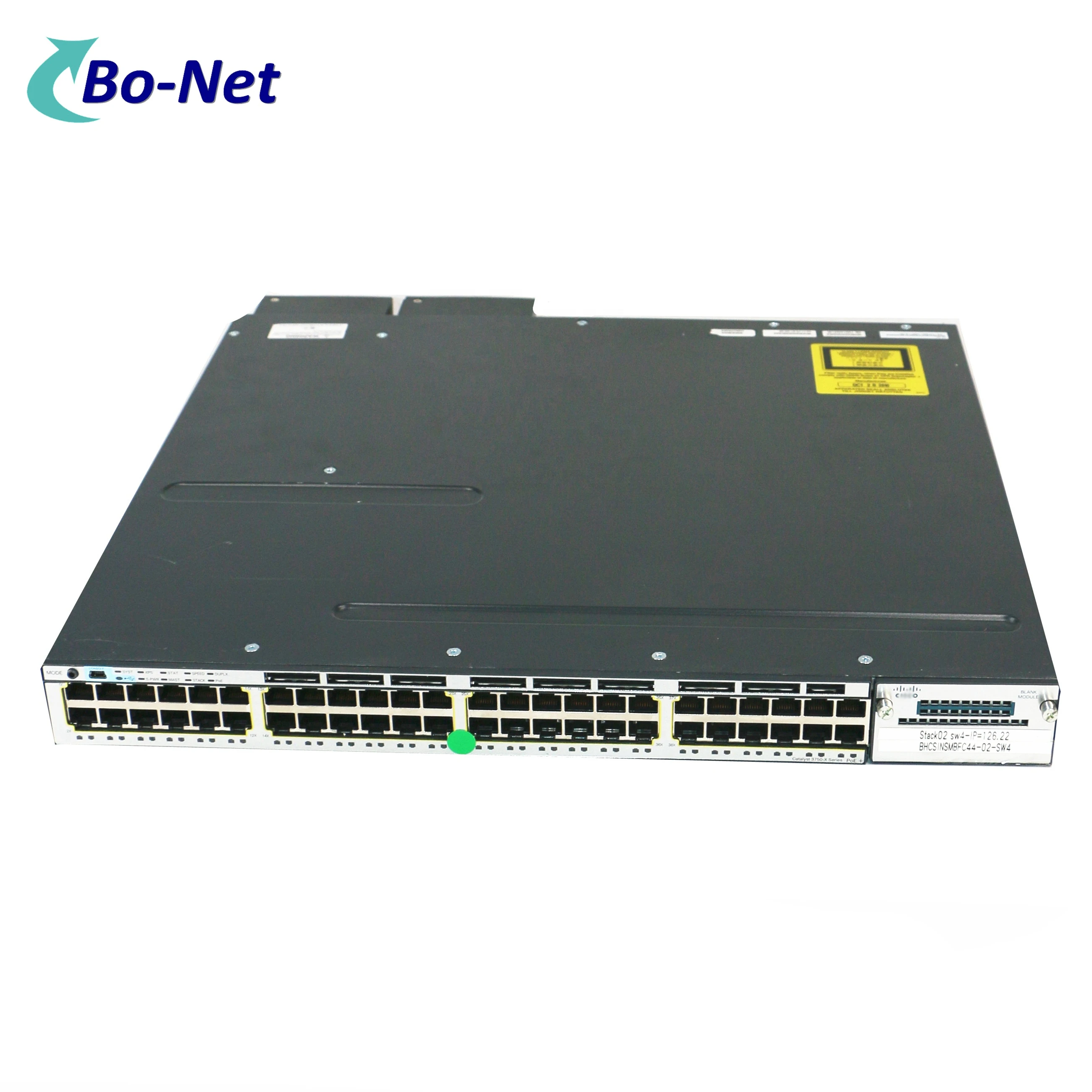 WS-C3750X-48PF-S 3750X Stackable Switch 48 Gigabit Ethernet PoE+ Ports Switch with C3KX-PWR-1100WAC Power supply