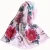 Import Zhongcheng plain soft silk women flower scarf large from China