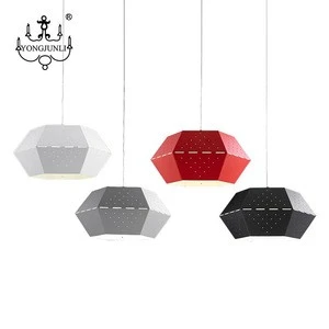 Zhongshan Factory Modern black 60W Aluminum Lamp Led Pendant Ceiling Light