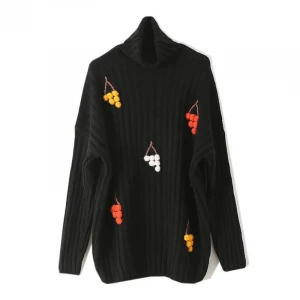 New Arrival High Quality Jacquard Pattern CustomTurtleneck Sweater