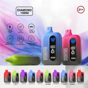 Electronic Cigarettes Disposable Vape 15000 PUFFS 2% 5% Nicotine Smart Screen OEM ODM