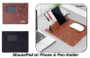 Leather Mousepad with Phone & Pen Holder