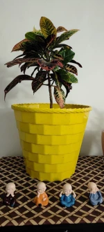 Brick Plastic Plant Pot multicolour