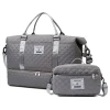 2-in-1 Large Capacity Travel Duffel Bag Set with Wet-Dry Separation & Shoe Compartment - Waterproof Gym Bag for Women a