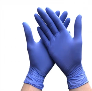 Hot Selling Disposable White Safety Nitrile Hand Gloves