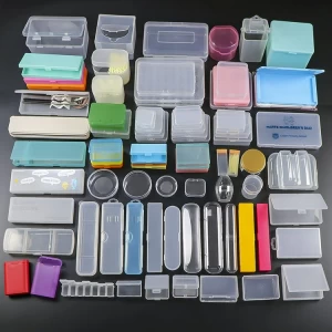Plastic Storage PP Box Earplugs Mask Case Keeper Square PP Box Packaging Tool Case Clips Art Nail Craft Beads Organizer