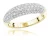 Import Diamond Wedding Band for Women 14K Gold Pave Diamond Ring from China